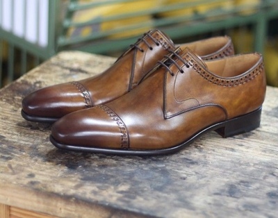 New Two Tone Cap Toe Handmade Christmas Gift Formal Wear Shoes