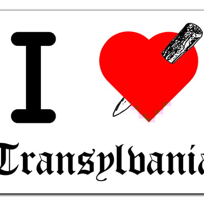 I heart transylvania - vinyl sticker