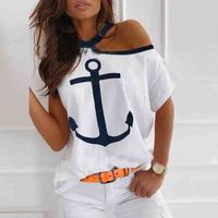 Design Print Short Sleeve Shirt Top - Thumbnail 1