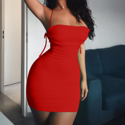 Sexy tight sling bag hip dress - Thumbnail 2