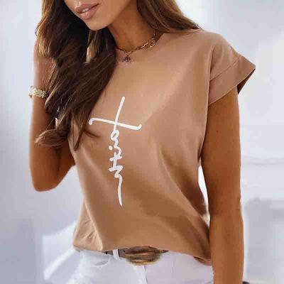 Fashion Printed Short Sleeve Top