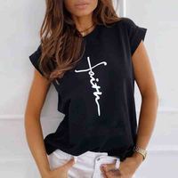 Fashion Printed Short Sleeve Top - Thumbnail 1