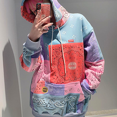 Paisley tribal print hoodie - Thumbnail 5