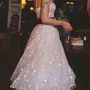 SP1021,Wild Stars Ombre Light Pink Midi Homecoming Dresses,Sparkly Celestial Wedding Gown with Stars and Sequins -1