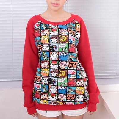 Cartoon long sleeve sweatshirt