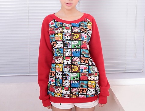 Cartoon Long Sleeve Sweatshirt