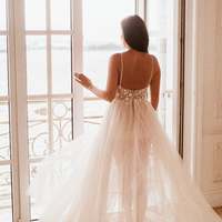 SP1031,Sparkle Light Pink Prom Dresses,Long Evening Dresses,Stars Sequin Prom Party Dress - Thumbnail 3