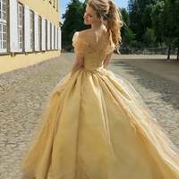 SP1036,Princess Belle Gown,Beauty and the Beast Costume Ball Dress - Thumbnail 1
