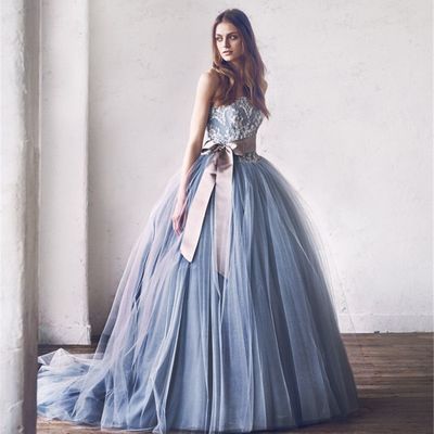 Sp1043,customized gorgeous strapless lace top ball gown cinderella dress with sash, long tulle prom dresses with trailing,prom dresses