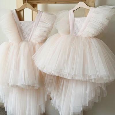V neck hi low flower girl dresses - Thumbnail 3