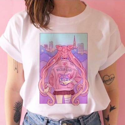 Harajuku sailor moon print tee