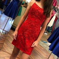 SP1068,Sexy red short homecoming dresses, tight short cocktail party dresses,cheap lace dresses for teens - Thumbnail 2