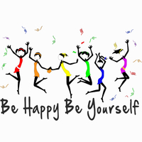 Be Happy, Be Yourself T-shirt - Thumbnail 1