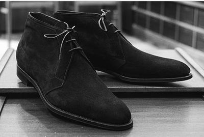 Decent Black Handmade Cheap Price Chukka Suede Lace Up Christmas Boot For Men