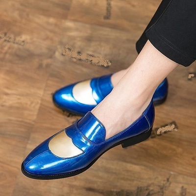 New handmade men two tone shoes, men spectator shoes, men formal shoes in navy and beige color