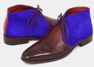 Outclass Wear Oxfords Design Wingtip Brogues Chukka Brown Blue Suede Customize Dress Up Men's Boot