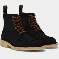 New Decent Black Casual Wear Handmade Suede Crepe Sole Desert Boot - Thumbnail 4