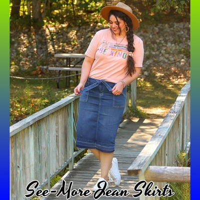 Tiffany tie waist denim skirt