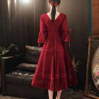 High quality lace short prom dress party dress - Thumbnail 3