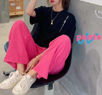 Rose Red Corduroy Straight Leg Pants