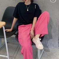 Rose Red Corduroy Straight Leg Pants - Thumbnail 4