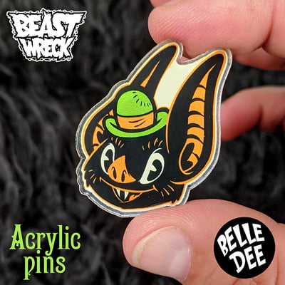 Bat masterson acrylic pin