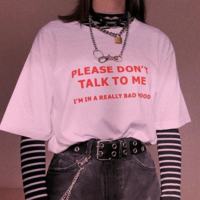 Free Shipping-"PLEASE DON'T TALK TO ME" TEE - Thumbnail 1