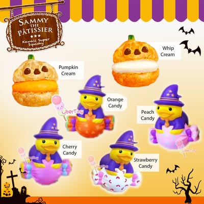 Sammy Halloween Pumpkin Creampuff Edition Series Squishy (Licensed)
