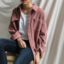 Cardigan Long Sleeves Corduroy Jacket-1