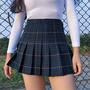 Sexy Plaid High Waist Mini Skirt-1