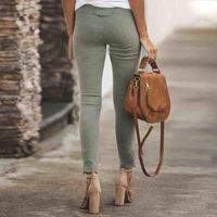 Stretch Tight Zipper Pants - Thumbnail 2