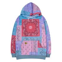 Oversize Bandanna Tribal Patchwork Hoodie Sweatshirt - Thumbnail 2
