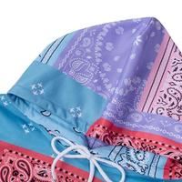Oversize Bandanna Tribal Patchwork Hoodie Sweatshirt - Thumbnail 4