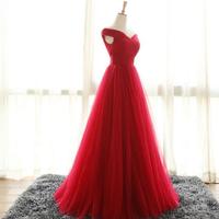 Red Ball Gown Prom Dress,Princess Off The Shoulder Quinceanera Dress,624 - Thumbnail 1