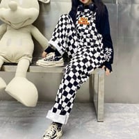 Don't Talk to Strangers Printed Checker Overalls Dungarees - Thumbnail 1