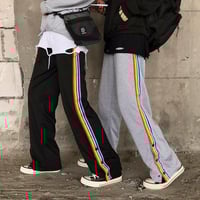 Rainbow Stripe Button Pants - Thumbnail 5