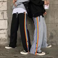 Rainbow Stripe Button Pants - Thumbnail 7