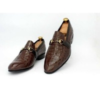 Handmade Mens Alligator Leather Moccasins Loafer, Crocodile Shoes For Men - Thumbnail 1