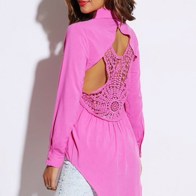 Pink cut back blouse