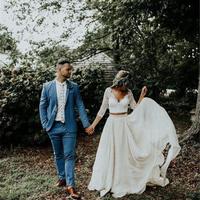 SP1106,Boho wedding dress,Wedding Skirt,Wedding dress, Wedding dress, Ivory wedding dress,chiffon wedding dress,Bridal skirt,Bridal dress - Thumbnail 1