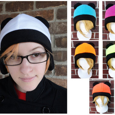 Neon panda hat