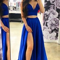 SP1156,Royal Blue Prom Dress Two Pieces Prom Dress, Evening Dress, Dance Dresses,Graduation School Party Gown - Thumbnail 1
