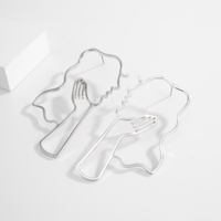 Free Shipping-WOMEAN LINE DRAWING EARRINGS - Thumbnail 5