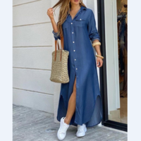 Fashion Sexy Breasted Long Sleeve Dress - Thumbnail 1