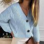 Loose Cardigan Knit Sweater-4