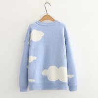 Harajuku cute cloud cardigan sweater - Thumbnail 2