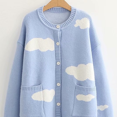 Harajuku cute cloud cardigan sweater