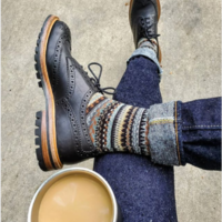 Men Black Brogue Ankle Boots, Men Black Leather Boots, Boots for Men - Thumbnail 2