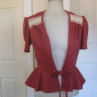 Vintage Peplum Top  - Thumbnail 1