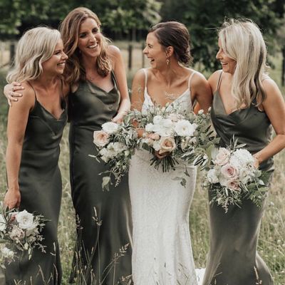 Sp1244,olive green spaghetti straps sheath bridesmaid dresses,wedding paert gown - Thumbnail 5